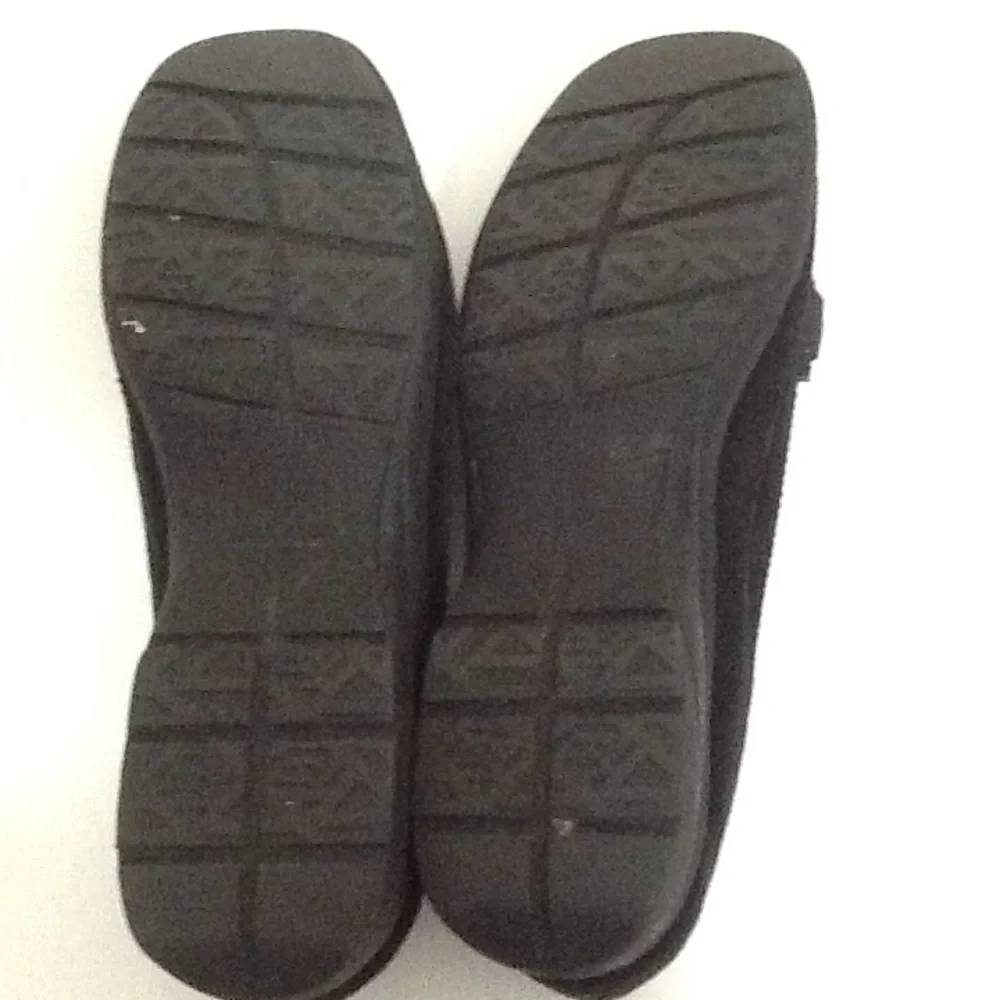 Anne Klein Black Leopard Cheetah Print Calf Hair Buckle Loafer Shoe Flat‎ Sz 7.5